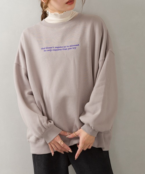 SpRay（スプレイ）の「裏起毛サークルＧＩＲＬスウェット（スウェット・レディース・ブルー/アイボリー/グレイッシュベージュ/スミクロ/ダークオレンジ・FREE）」の18枚目の写真