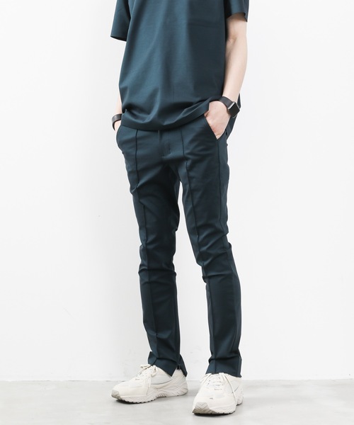 ATTACHMENT（アタッチメント）の「PONTE JERSEY CENTER CREASE TROUSERS（スラックス・メンズ・ブラック/ダークグリーン・1/2/3）」の2枚目の写真