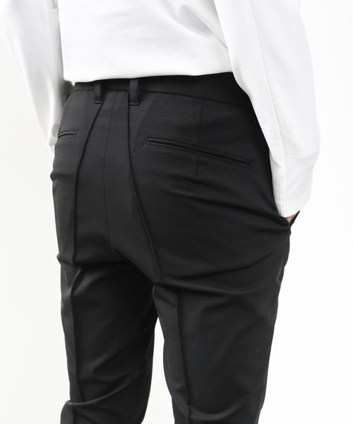 ATTACHMENT（アタッチメント）の「PONTE JERSEY CENTER CREASE TROUSERS（スラックス・メンズ・ブラック/ダークグリーン・1/2/3）」の6枚目の写真