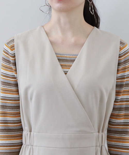 archives（アルシーヴ）の「カシュクールジャンスカ（ジャンパースカート・レディース・ブルー/アイボリー/グレイッシュベージュ・MEDIUM）」の13枚目の写真