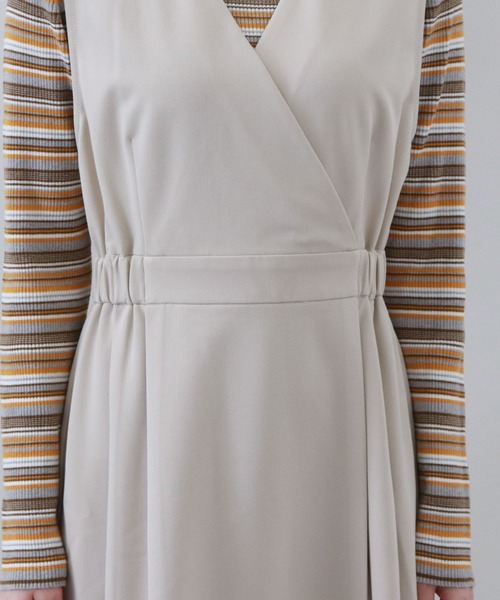 archives（アルシーヴ）の「カシュクールジャンスカ（ジャンパースカート・レディース・ブルー/アイボリー/グレイッシュベージュ・MEDIUM）」の6枚目の写真