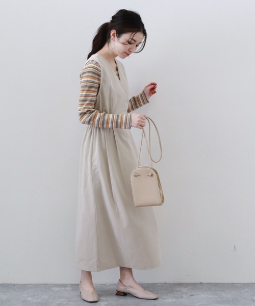 archives（アルシーヴ）の「カシュクールジャンスカ（ジャンパースカート・レディース・ブルー/アイボリー/グレイッシュベージュ・MEDIUM）」の14枚目の写真