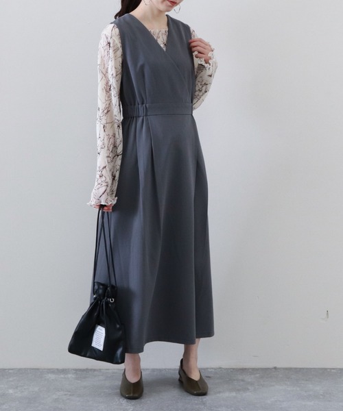 archives（アルシーヴ）の「カシュクールジャンスカ（ジャンパースカート・レディース・ブルー/アイボリー/グレイッシュベージュ・MEDIUM）」の11枚目の写真