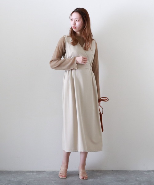 archives（アルシーヴ）の「カシュクールジャンスカ（ジャンパースカート・レディース・ブルー/アイボリー/グレイッシュベージュ・MEDIUM）」の19枚目の写真