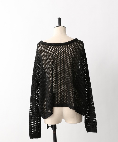 A part by（アパートバイ）の「3GAcNyアミアミプルオーバー　931438（ニット/セーター・レディース・ブラック/ブルー/ライトベージュ・FREE）」の17枚目の写真