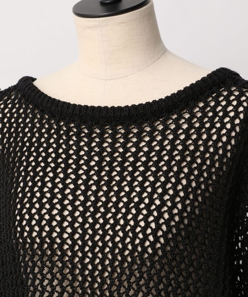 A part by（アパートバイ）の「3GAcNyアミアミプルオーバー　931438（ニット/セーター・レディース・ブラック/ブルー/ライトベージュ・FREE）」の18枚目の写真