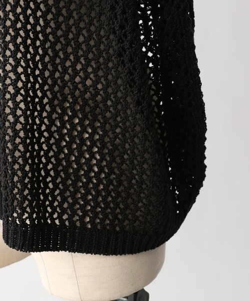 A part by（アパートバイ）の「3GAcNyアミアミプルオーバー　931438（ニット/セーター・レディース・ブラック/ブルー/ライトベージュ・FREE）」の20枚目の写真