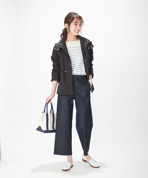 J.PRESS(ジェイプレス)の「【洗える】バスクボーダー プルオーバーカットソー(Tシャツ/カットソー・レディース・黄土色系1/ホワイト系1/サックスブルー系1・MEDIUM/LARGE)」の8枚目の写真