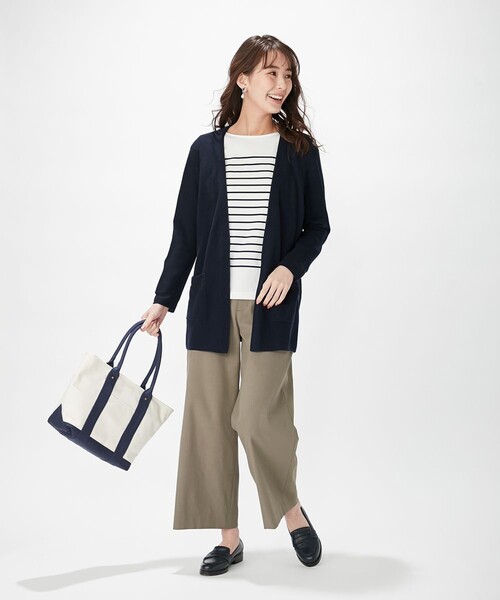 J.PRESS(ジェイプレス)の「【洗える】バスクボーダー プルオーバーカットソー(Tシャツ/カットソー・レディース・黄土色系1/ホワイト系1/サックスブルー系1・MEDIUM/LARGE)」の10枚目の写真