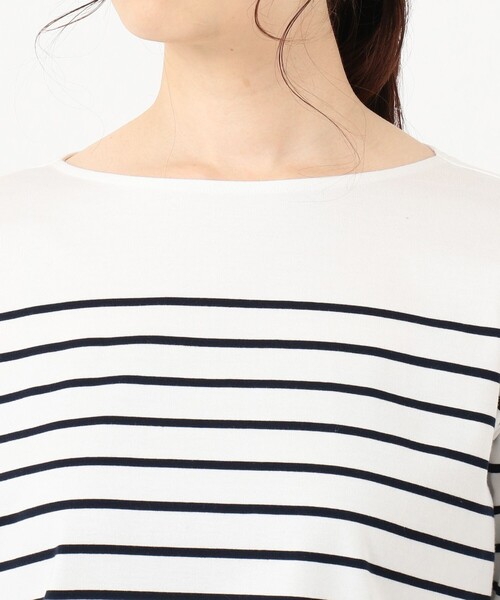 J.PRESS(ジェイプレス)の「【洗える】バスクボーダー プルオーバーカットソー(Tシャツ/カットソー・レディース・黄土色系1/ホワイト系1/サックスブルー系1・MEDIUM/LARGE)」の18枚目の写真