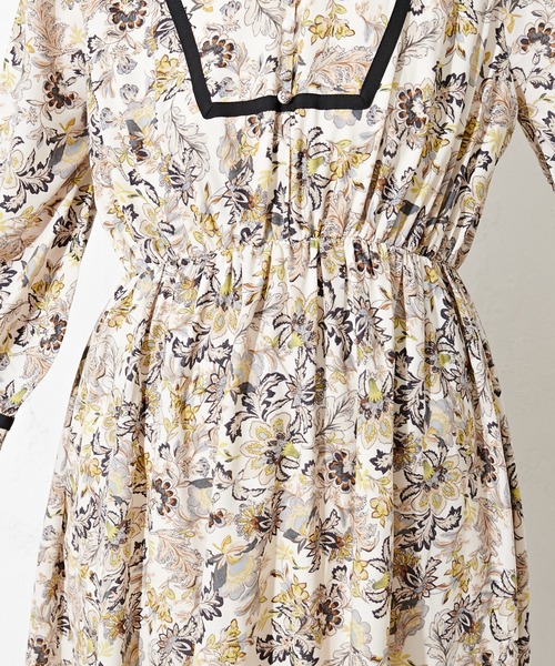 natural couture（ナチュラルクチュール）の「配色テープ使いエスニック柄ワンピース（ワンピース・レディース・オフホワイト/グリーン系その他・FREE）」の22枚目の写真