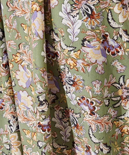 natural couture（ナチュラルクチュール）の「配色テープ使いエスニック柄ワンピース（ワンピース・レディース・オフホワイト/グリーン系その他・FREE）」の16枚目の写真