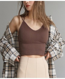 バックデザインリブブラトップ