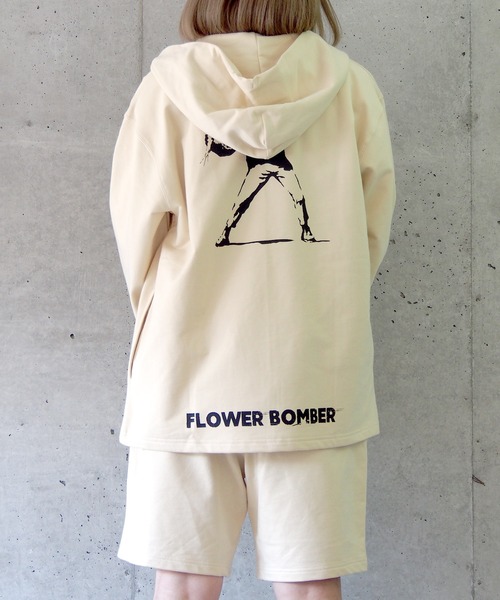BRANDALISED(ブランダライズド)の「BRANDALISED ブランダライズド BANKSY バンクシー FLOWER BOMBER SETUP セットアップ(パーカー・メンズ・アイボリー/ブラック/杢グレー・MEDIUM/LARGE)」の20枚目の写真