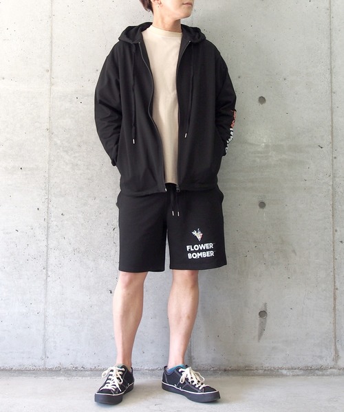 BRANDALISED(ブランダライズド)の「BRANDALISED ブランダライズド BANKSY バンクシー FLOWER BOMBER SETUP セットアップ(パーカー・メンズ・アイボリー/ブラック/杢グレー・MEDIUM/LARGE)」の18枚目の写真