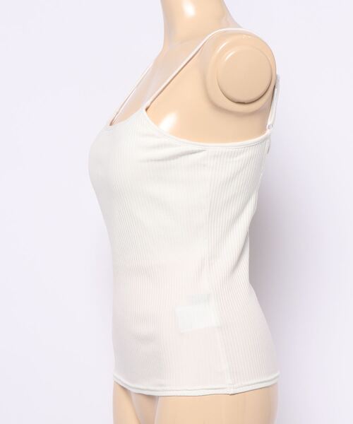 RASVOA（ラスボア）の「テレコバックレースアップキャミ（キャミソール・レディース・ブラック/オフホワイト・FREE）」の4枚目の写真