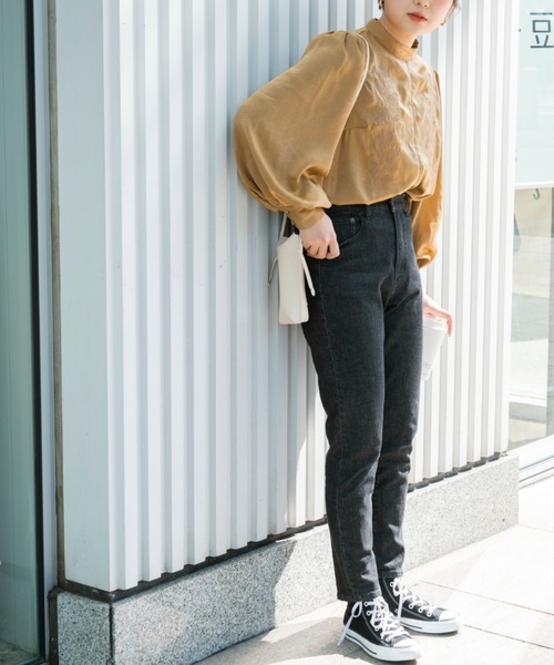 Ambre Neige（アンブルネージュ）の「パフスリーブ刺繍ブラウス／【WEB/EC限定商品】（シャツ/ブラウス・レディース・ブラック/アイボリー/ライトブラウン・FREE）」の5枚目の写真