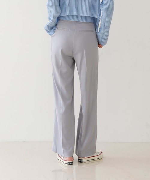 by muni:r（バイ ムニール）の「さらさらハイウエスト ワイド ピンタック ロング スラックス（スラックス・レディース・ベージュ/ブラック/ブルー・MEDIUM/SMALL）」の18枚目の写真