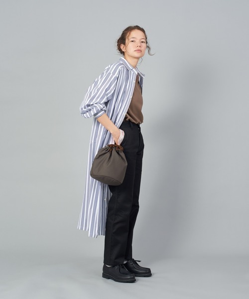 Le Sans Pareil（ル サン パレイユ）の「【 Le Sans Pareil / ルサンパレイユ 】 RPC KINCHAKU BAG RPC KINCHAKU BAG　RPC巾着バッグ（ショルダーバッグ・レディース・ブラック/ホワイト/カーキ/ネイビー・FREE）」の3枚目の写真