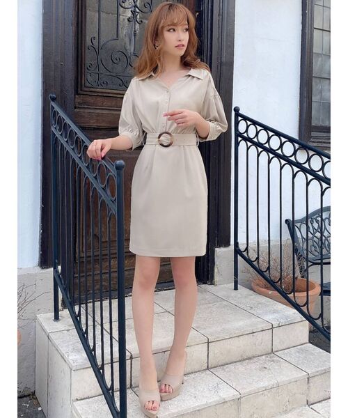 RESEXXY（リゼクシー）の「フロントボタンタイトワンピース（ワンピース・レディース・ベージュ/ブラウン/オレンジ・FREE）」の20枚目の写真