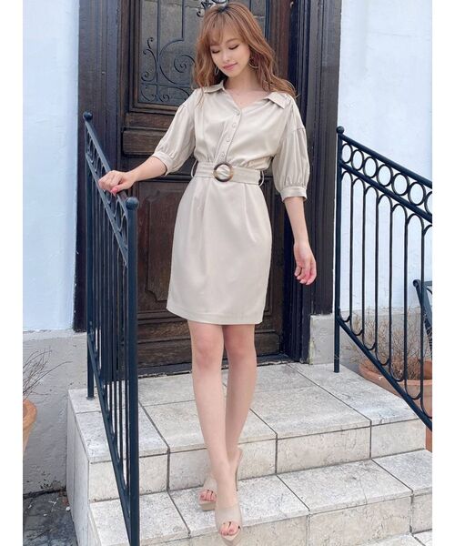 RESEXXY（リゼクシー）の「フロントボタンタイトワンピース（ワンピース・レディース・ベージュ/ブラウン/オレンジ・FREE）」の22枚目の写真