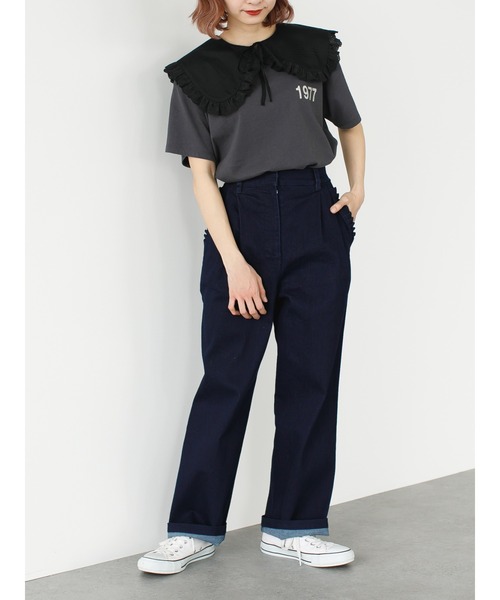 SLURR（スラ―）の「【大きいサイズ】ストレッチタックデニムパンツ（デニムパンツ・レディース・ピンク系その他3/ダークブラウン/インディゴブルー・L）」の19枚目の写真