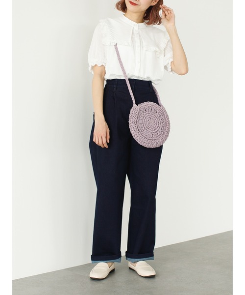 SLURR（スラ―）の「【大きいサイズ】ストレッチタックデニムパンツ（デニムパンツ・レディース・ピンク系その他3/ダークブラウン/インディゴブルー・L）」の21枚目の写真