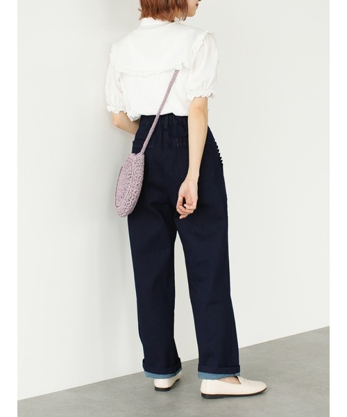 SLURR（スラ―）の「【大きいサイズ】ストレッチタックデニムパンツ（デニムパンツ・レディース・ピンク系その他3/ダークブラウン/インディゴブルー・L）」の22枚目の写真