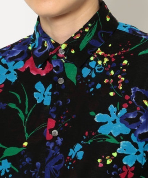 FranCisT_MOR.K.S.（フランシストモークス）の「FranCisT_MOR.K.S./フランシスト モークス/FLOWER SHIRT（シャツ/ブラウス・メンズ・ブラック/ホワイト・2/3/4）」の9枚目の写真
