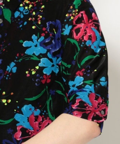 FranCisT_MOR.K.S.（フランシストモークス）の「FranCisT_MOR.K.S./フランシスト モークス/FLOWER SHIRT（シャツ/ブラウス・メンズ・ブラック/ホワイト・2/3/4）」の10枚目の写真