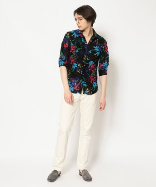 FranCisT_MOR.K.S.（フランシストモークス）の「FranCisT_MOR.K.S./フランシスト モークス/FLOWER SHIRT（シャツ/ブラウス・メンズ・ブラック/ホワイト・2/3/4）」の12枚目の写真