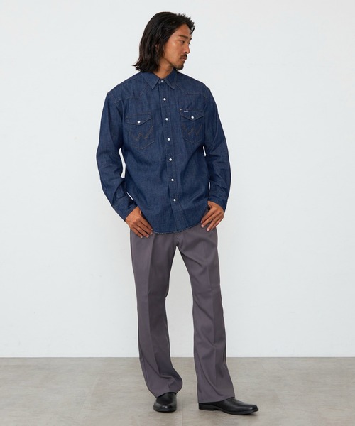 Wrangler（ラングラー）の「Wrangler/ラングラー 127MW ウエスタンデニムシャツ（シャツ/ブラウス・メンズ・ワンウォッシュ/インディゴブルー・SMALL/MEDIUM/LARGE/X-LARGE）」の19枚目の写真