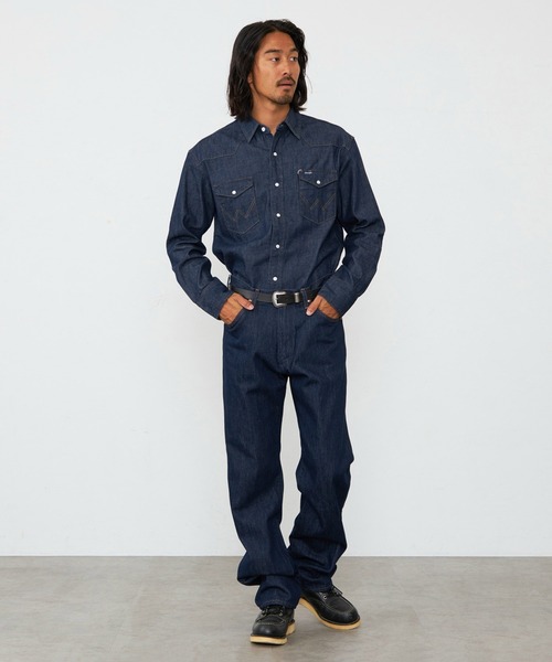 Wrangler（ラングラー）の「Wrangler/ラングラー 127MW ウエスタンデニムシャツ（シャツ/ブラウス・メンズ・ワンウォッシュ/インディゴブルー・SMALL/MEDIUM/LARGE/X-LARGE）」の17枚目の写真