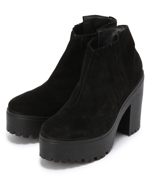 Another Edition（アナザーエディション）の「厚底ウエッジショートブーツ110/ AE アツゾコWDG SBT110◆（ブーツ・レディース・ブラック/グレー・38/36/37）」の2枚目の写真