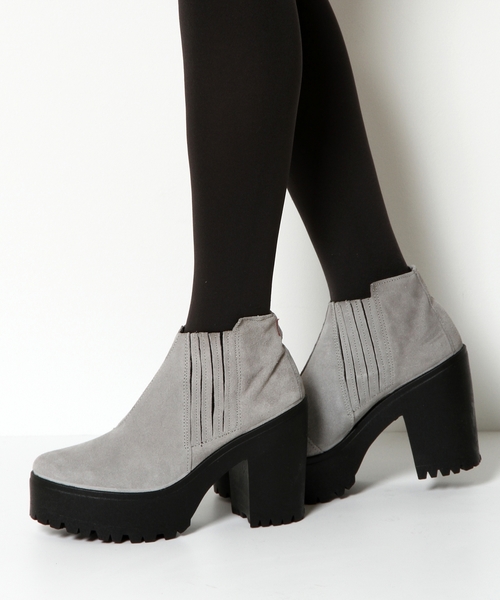 Another Edition（アナザーエディション）の「厚底ウエッジショートブーツ110/ AE アツゾコWDG SBT110◆（ブーツ・レディース・ブラック/グレー・38/36/37）」の3枚目の写真