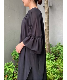 RIVE DROITE | 抜け感たっぷり楽ちんワンピ　シャーリングラウンドヘムワンピース(ワンピース)