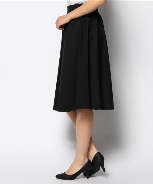 Kastane（カスタネ）の「【Kastane】ミモレ丈Wタックスカート（スカート・レディース・ボルドー/グレー/ブラック・FREE）」の4枚目の写真