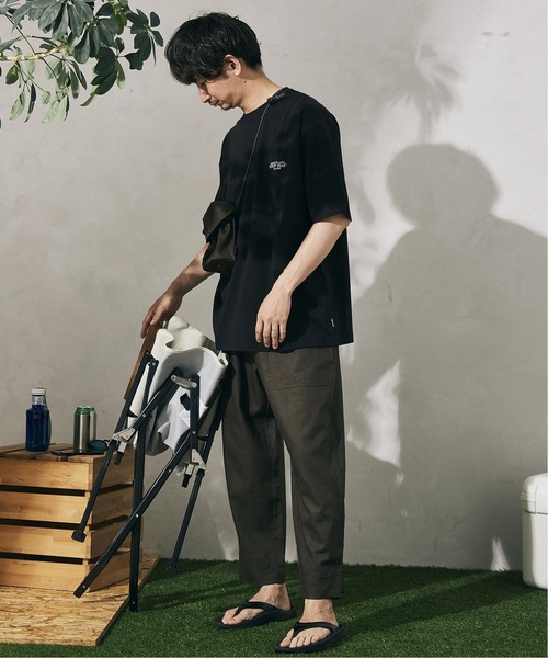 JOURNAL STANDARD relume(ジャーナルスタンダード レリューム)の「【HOUSE HOLD/ハウスホールド】FLANDERS LINEN/リネン サルエル ベイカーパンツ(その他パンツ・メンズ・ライトブルー/オリーブ/アイボリー/ブラックミックス・1/2/4/3)」の6枚目の写真