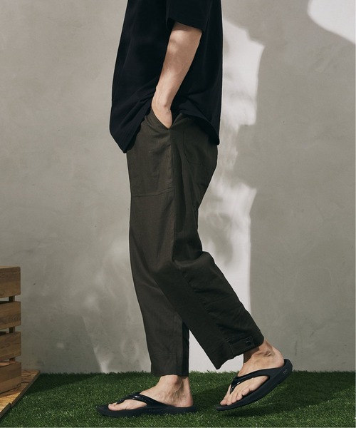 JOURNAL STANDARD relume(ジャーナルスタンダード レリューム)の「【HOUSE HOLD/ハウスホールド】FLANDERS LINEN/リネン サルエル ベイカーパンツ(その他パンツ・メンズ・ライトブルー/オリーブ/アイボリー/ブラックミックス・1/2/4/3)」の7枚目の写真