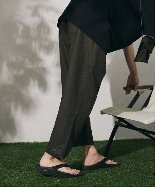 JOURNAL STANDARD relume(ジャーナルスタンダード レリューム)の「【HOUSE HOLD/ハウスホールド】FLANDERS LINEN/リネン サルエル ベイカーパンツ(その他パンツ・メンズ・ライトブルー/オリーブ/アイボリー/ブラックミックス・1/2/4/3)」の9枚目の写真