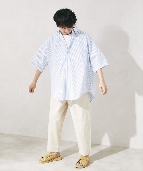 JOURNAL STANDARD relume(ジャーナルスタンダード レリューム)の「【HOUSE HOLD/ハウスホールド】FLANDERS LINEN/リネン サルエル ベイカーパンツ(その他パンツ・メンズ・ライトブルー/オリーブ/アイボリー/ブラックミックス・1/2/4/3)」の13枚目の写真