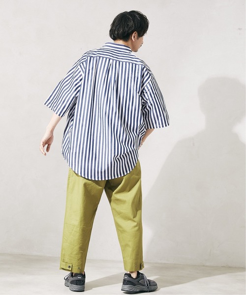 JOURNAL STANDARD relume(ジャーナルスタンダード レリューム)の「【HOUSE HOLD/ハウスホールド】FLANDERS LINEN/リネン サルエル ベイカーパンツ(その他パンツ・メンズ・ライトブルー/オリーブ/アイボリー/ブラックミックス・1/2/4/3)」の15枚目の写真