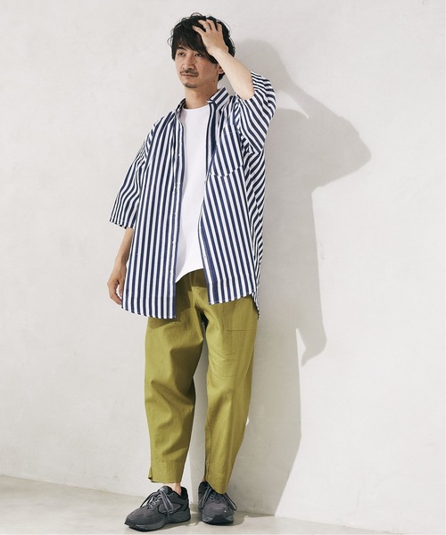 JOURNAL STANDARD relume(ジャーナルスタンダード レリューム)の「【HOUSE HOLD/ハウスホールド】FLANDERS LINEN/リネン サルエル ベイカーパンツ(その他パンツ・メンズ・ライトブルー/オリーブ/アイボリー/ブラックミックス・1/2/4/3)」の16枚目の写真