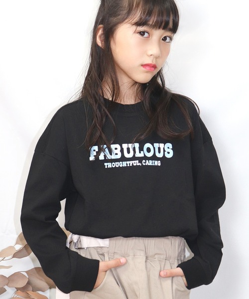 JAM & LINK（ジャムアンドリンク）の「コットン100％ ロゴプリントTシャツ（Tシャツ/カットソー・キッズ・チャコールグレー/カーキ/ホワイト系その他/ライトグリーン/ブラック/ベージュ/マスタード/ネイビー・100cm/110cm/130cm/150cm/140cm/120cm）」の3枚目の写真