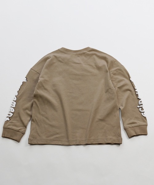 JAM & LINK（ジャムアンドリンク）の「コットン100％ ロゴプリントTシャツ（Tシャツ/カットソー・キッズ・チャコールグレー/カーキ/ホワイト系その他/ライトグリーン/ブラック/ベージュ/マスタード/ネイビー・100cm/110cm/130cm/150cm/140cm/120cm）」の17枚目の写真