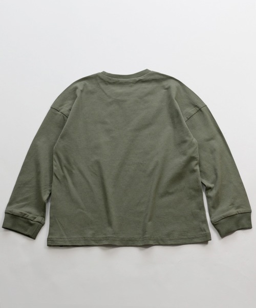 JAM & LINK（ジャムアンドリンク）の「コットン100％ ロゴプリントTシャツ（Tシャツ/カットソー・キッズ・チャコールグレー/カーキ/ホワイト系その他/ライトグリーン/ブラック/ベージュ/マスタード/ネイビー・100cm/110cm/130cm/150cm/140cm/120cm）」の15枚目の写真