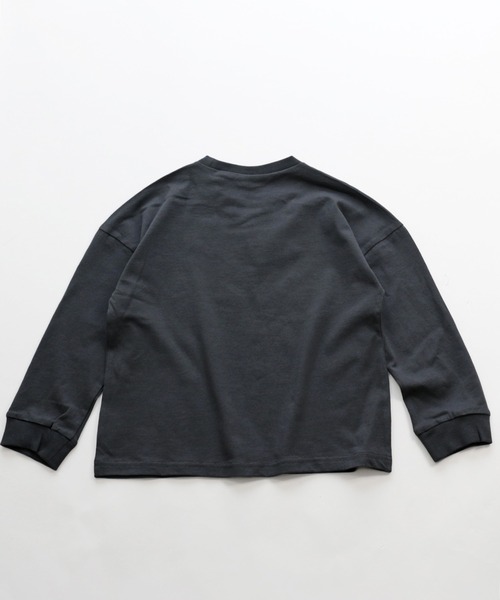 JAM & LINK（ジャムアンドリンク）の「コットン100％ ロゴプリントTシャツ（Tシャツ/カットソー・キッズ・チャコールグレー/カーキ/ホワイト系その他/ライトグリーン/ブラック/ベージュ/マスタード/ネイビー・100cm/110cm/130cm/150cm/140cm/120cm）」の19枚目の写真