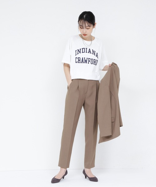 NATURAL BEAUTY BASIC（ナチュラルビューティーベーシック）の「ジプシーツイルSET UP パンツ（その他パンツ・レディース・ベージュ/ネイビー/ブラウン・SMALL/MEDIUM/X-SMALL）」の7枚目の写真