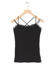 w closet | カップ付きレースVネックキャミソール(キャミソール)