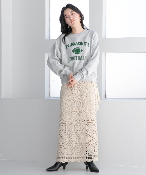 LOWRYS FARM（ローリーズファーム）の「ラップフウクロシェスカート　957854（スカート・レディース・アイボリー/ブラック・FREE）」の17枚目の写真